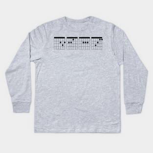 DEAF Chords Kids Long Sleeve T-Shirt